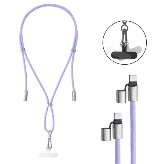 Collar USB-C a USB-C Intenso Handykette 1,65 m Púrpura Carga Rápida 60 W