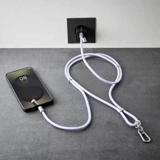 Collar USB-C a USB-C Intenso Handykette 1,65 m Púrpura Carga Rápida 60 W