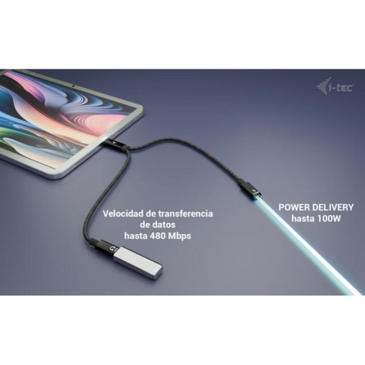 USB-C Splitter I-Tec Audio/Daten + Power Delivery 100W 0,3 m