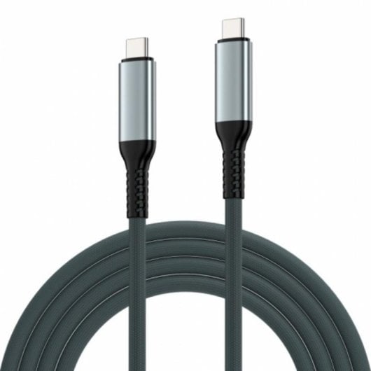 Cable USB4 Ewent 2 m USB-C à USB-C 40 Gbit/s Noir
