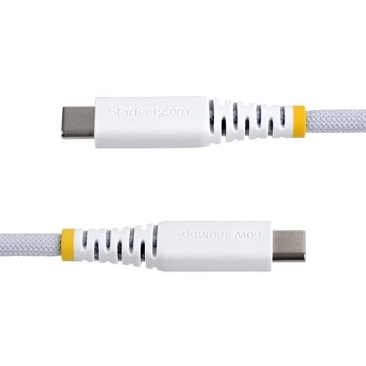 Cable de Carga USB-C StarTech.com 30 cm 60W 3A PD Trenzado Blanco