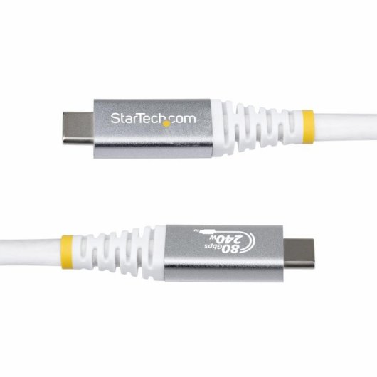 Cable USB4 StarTech.com 50 cm Certificado USB-IF USB-C 80Gbps 240W PD blindado
