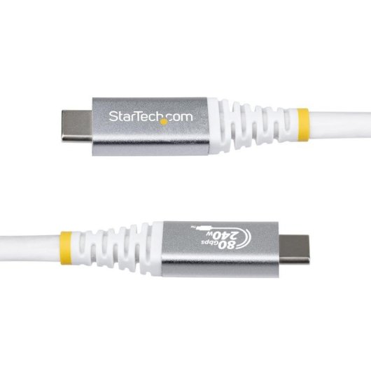 Cable USB4 StarTech.com 50 cm Certificado USB-IF USB-C 80Gbps 240W PD blindado