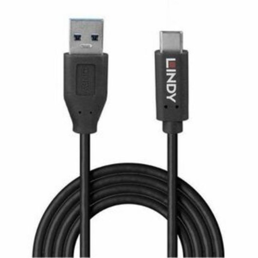 Kabel USB Lindy 36970 0,5 m USB A zu USB C 3.2 Gen 2 Schwarz