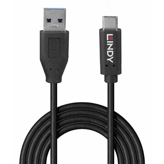 Kabel USB Lindy 36970 0,5 m USB A zu USB C 3.2 Gen 2 Schwarz