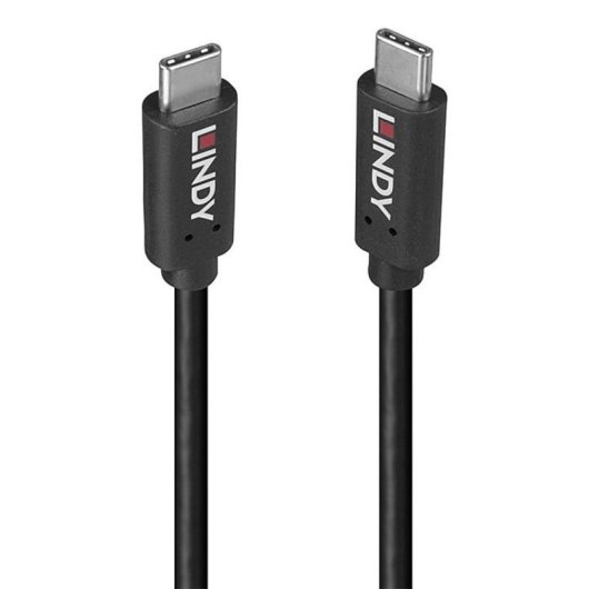 Cable USB-C à USB-C Lindy 36975 0,5 m USB 3.2 Gen 2x2 20 Gbit/s Noir