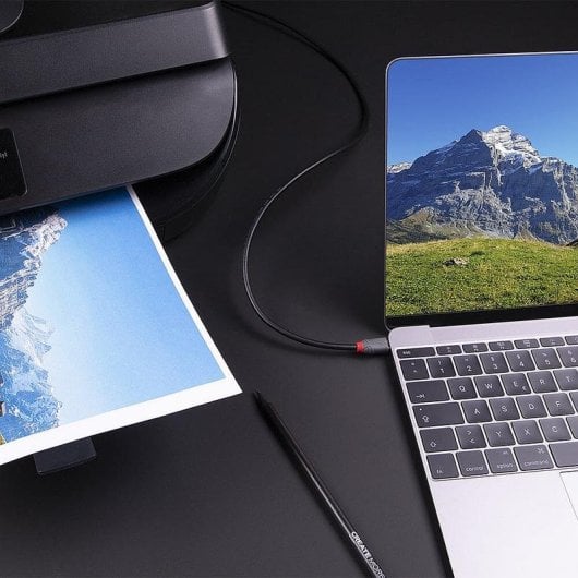 USB-C- zu USB-B-Kabel 3.2 Gen 1 3 m Lindy Anthra Line Schwarz
