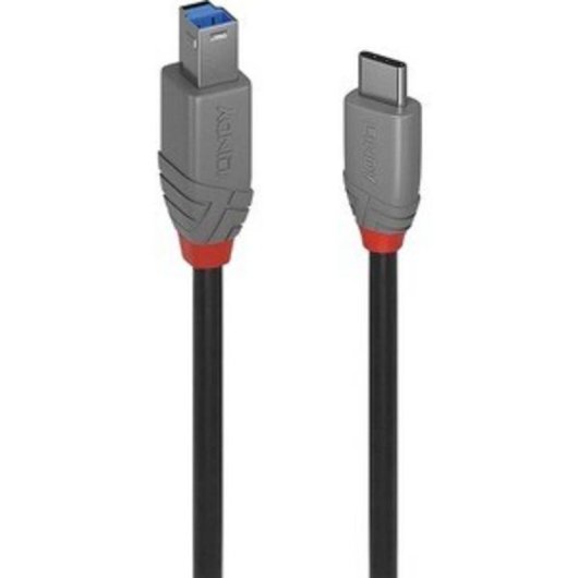 USB-C- zu USB-B-Kabel 3.2 Gen 1 3 m Lindy Anthra Line Schwarz