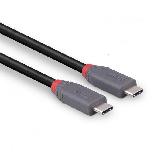 Cable USB4 Lindy Anthra Line 0,8 m USB-C à USB-C 40 Gbit/s Noir
