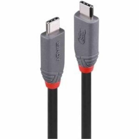 Cable USB4 Lindy Anthra Line 0,8 m USB-C à USB-C 40 Gbit/s Noir