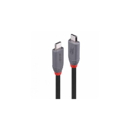 Cable USB4 Lindy Anthra Line 0,8 m USB-C à USB-C 40 Gbit/s Noir