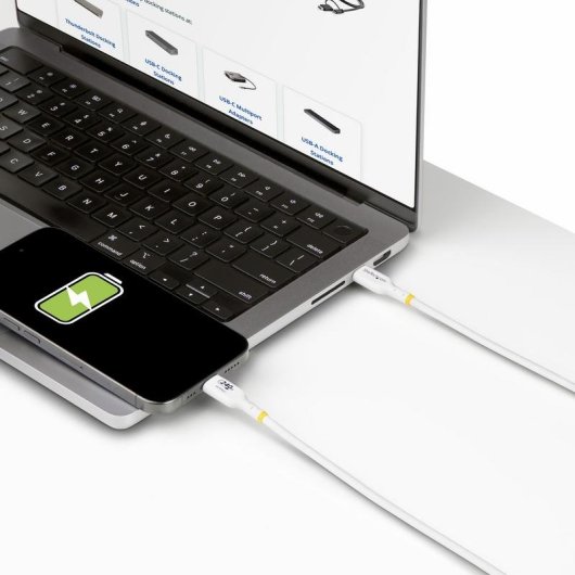 Cable de Charge USB-C StarTech.com 4m 240W PD 3.1 USB 2.0 Blanc