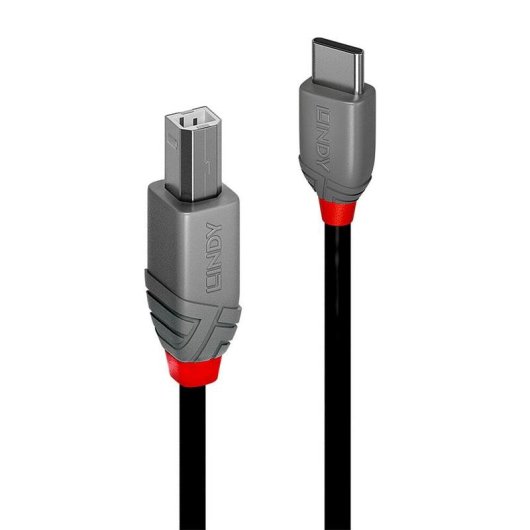 Kabel USB C nach USB B Lindy 3 m USB 2.0 Schwarz