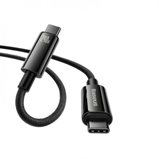 Cable USB Baseus CAWJ040101 2 m USB-C a USB-C 2.0 240 W Negro