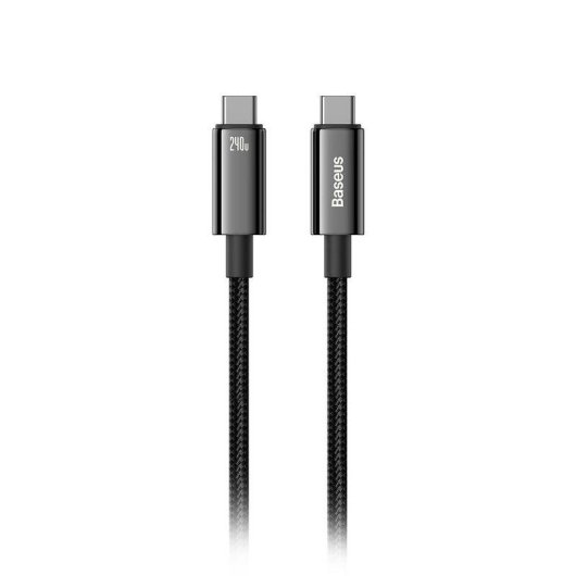 Cable USB Baseus CAWJ040101 2 m USB-C a USB-C 2.0 240 W Negro
