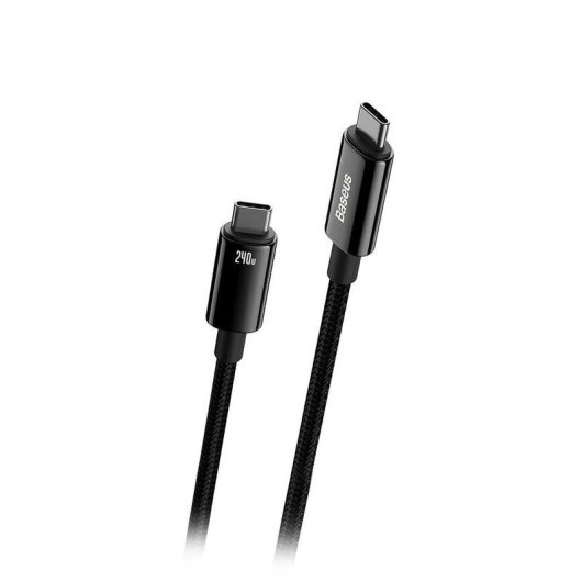 Cable USB Baseus CAWJ040101 2 m USB-C a USB-C 2.0 240 W Negro