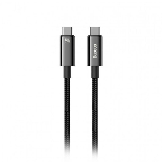 Cable USB Baseus CAWJ040101 2 m USB-C a USB-C 2.0 240 W Negro