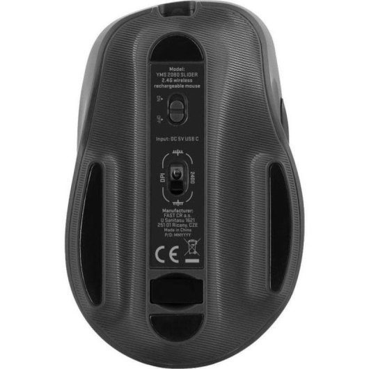 Ratón Yenkee YMS 2080GY Inalámbrico 2400 DPI USB-C Gris 6 Botones