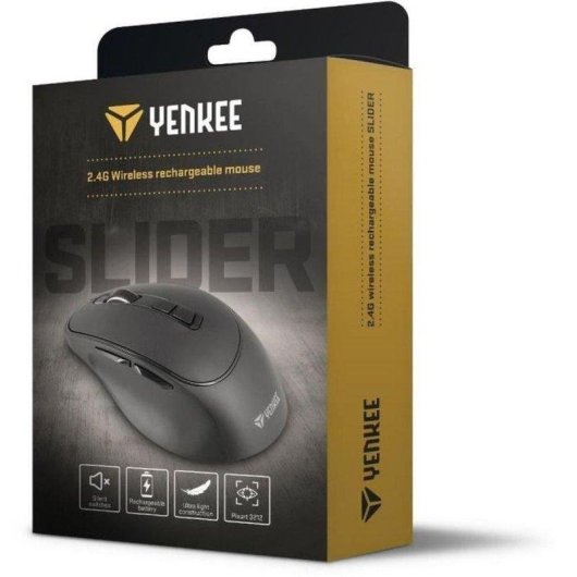 Ratón Yenkee YMS 2080GY Inalámbrico 2400 DPI USB-C Gris 6 Botones