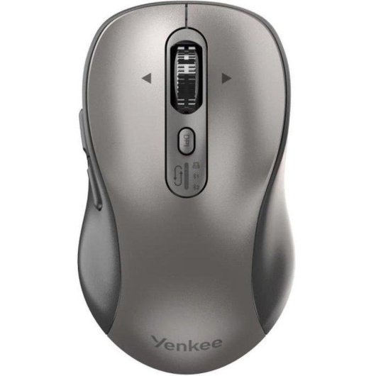 Ratón Yenkee YMS 2010SR Inalámbrico USB 2,4 GHz Bluetooth 3200 DPI Gris Recargable
