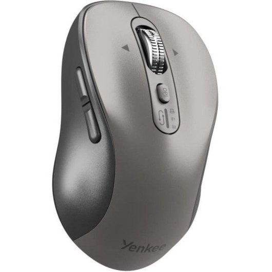 Ratón Yenkee YMS 2010SR Inalámbrico USB 2,4 GHz Bluetooth 3200 DPI Gris Recargable