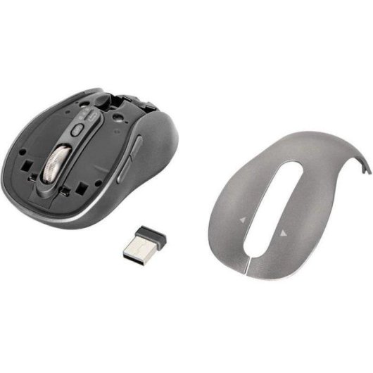 Ratón Yenkee YMS 2010SR Inalámbrico USB 2,4 GHz Bluetooth 3200 DPI Gris Recargable