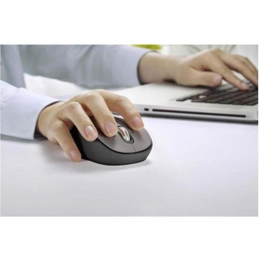 Ratón Yenkee YMS 2010SR Inalámbrico USB 2,4 GHz Bluetooth 3200 DPI Gris Recargable