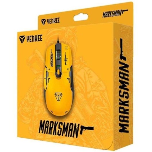 Ratón Yenkee YMS 3600YW Marksman USB 12400 DPI RGB Modular Negro