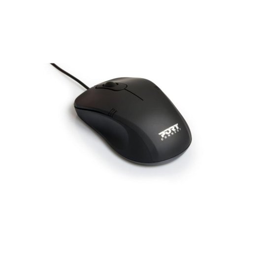 Ratón Port Designs 900400-PRO USB-A 1000 DPI Ambidiestro Negro Ergonomía