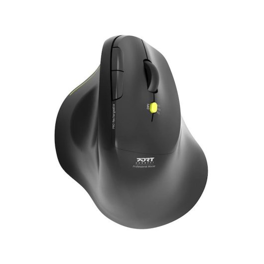 Mouse Port Designs Ergo Soft 910200 Bluetooth 2.4GHz 1600 DPI Nero Ergonomico