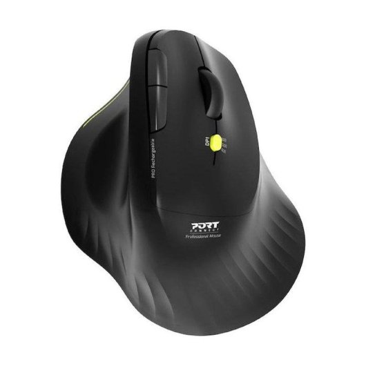 Mouse Port Designs Ergo Soft 910200 Bluetooth 2.4GHz 1600 DPI Nero Ergonomico