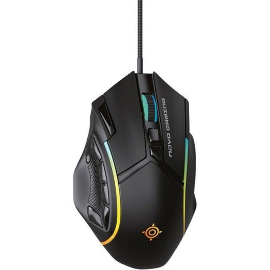 Ratón NOVA Gaming Virgo GM315 Cable RGB 12800 DPI 11 Botones Negro