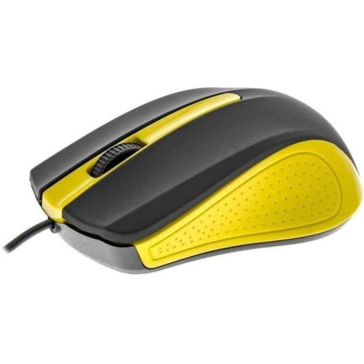 Ratón Yenkee YMS 1015YW USB 1000 DPI Cable Amarillo Antitranspiración