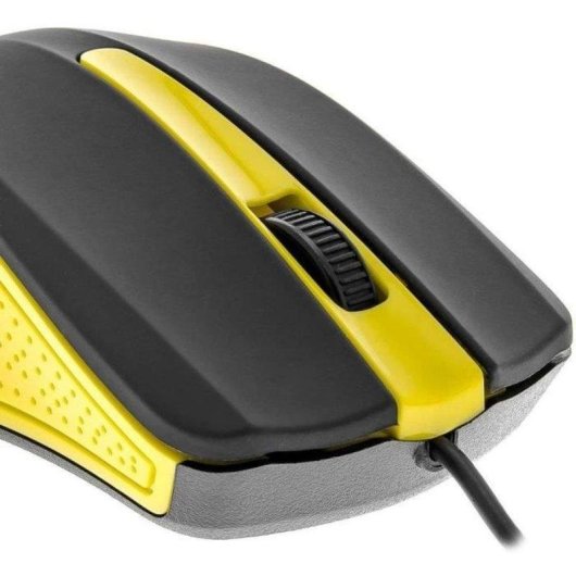 Ratón Yenkee YMS 1015YW USB 1000 DPI Cable Amarillo Antitranspiración