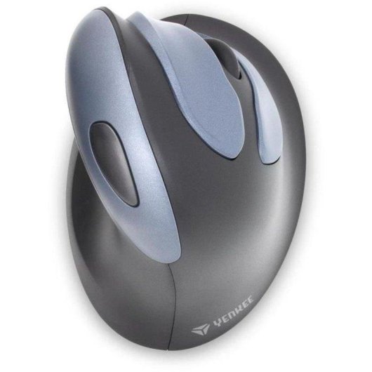 Ratón Yenkee YMS 5030 Vertical Inalámbrico 1600 DPI Gris Azul 6 Botones