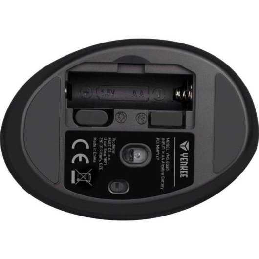 Ratón Yenkee YMS 5030 Vertical Inalámbrico 1600 DPI Gris Azul 6 Botones