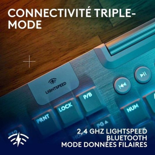 Clavier Logitech G915 X Low-profile AZERTY Blanc RGB Lightspeed USB-C