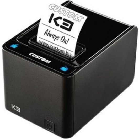 Impressora Térmica Com Fios CUSTOM K3 HS USB Ethernet RS-232 Rápida e Fiável