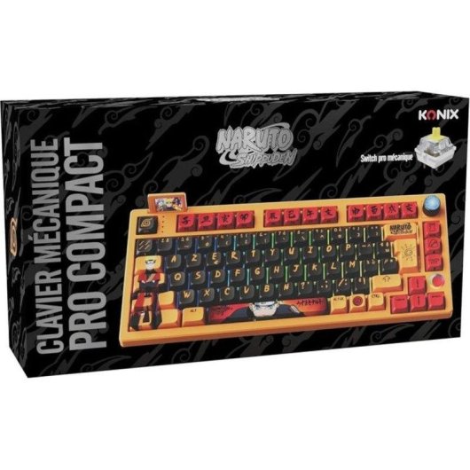 Tastatur Konix Naruto Kx Pro 75% Azerty RGB Hot Swap Dreifach Verbindung