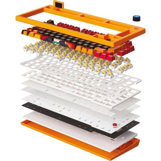 Tastatur Konix Naruto Kx Pro 75% Azerty RGB Hot Swap Dreifach Verbindung