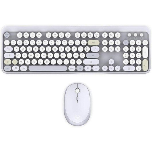 Teclado Mobility Lab inalámbrico membrana AZERTY con ratón óptico ambidiestro