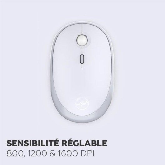 Teclado Mobility Lab inalámbrico membrana AZERTY con ratón óptico ambidiestro