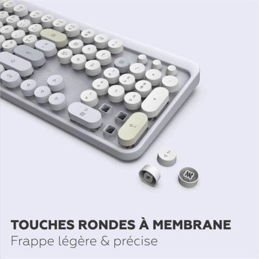 Teclado Mobility Lab inalámbrico membrana AZERTY con ratón óptico ambidiestro