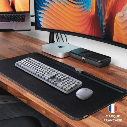Teclado Mobility Lab inalámbrico membrana AZERTY con ratón óptico ambidiestro