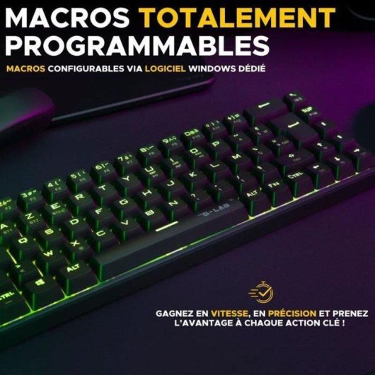 Tastatur The G-lab Keyz Titan 65% RGB Triple Mode 2.4G Bluetooth USB-C Outemu Red