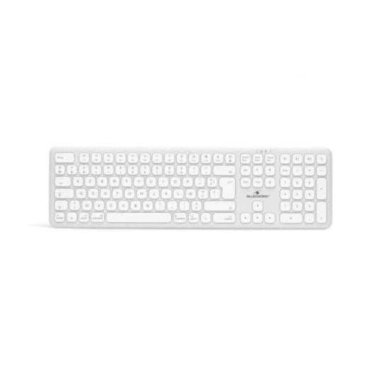 Teclado Bluestork KB BT MAC V2 inalámbrico Bluetooth AZERTY recargable USB-C blanco