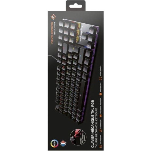 Tastatur NOVA gaming Sculptor NG306117 TKL Azerty RGB mit roten Switches