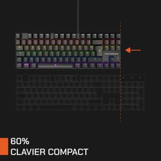 Tastatur NOVA gaming Sculptor NG306117 TKL Azerty RGB mit roten Switches