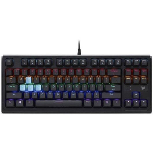 Teclado Acer Aethon 301 Tkl 87 Teclas US Gateron Blue RGB 6 Zonas Anti-ghosting USB 1,8 m