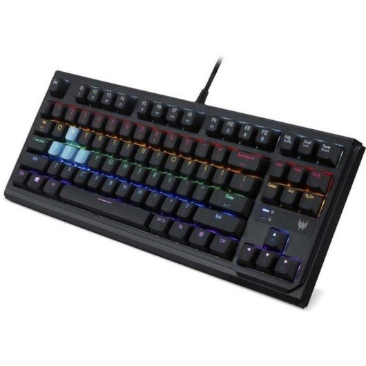Teclado Acer Aethon 301 Tkl 87 Teclas US Gateron Blue RGB 6 Zonas Anti-ghosting USB 1,8 m